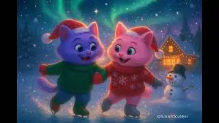 Ice skating #viralvideo #viral #trending #fyp #cat #trendingvideo #trend #winter #christmas #happy