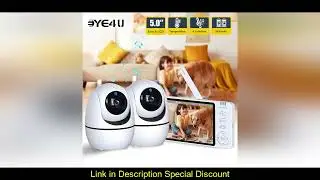 5 Inch Video Baby Monitor With Pan Tilt Camera 2.4G Mother Kids Surveillance PTZ Video Cams