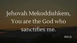 EMBRACE the Sanctifying Power of Jehovah Mekoddishkem: Transformational Declarations for Your Life