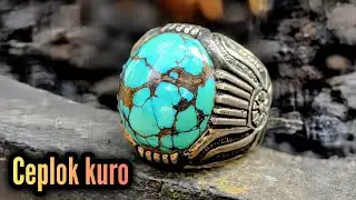 HUBEI turquoise stone ceplok kuro