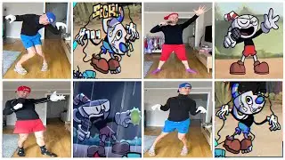 Friday Night Funkin против Threefolding Knockout Cuphead в реальной жизни | Triple Trouble Cuphead
