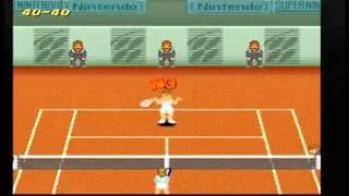 Super Tennis (SNES) - Multiplayer Match #1 - Singles