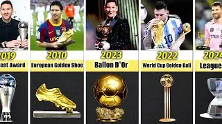 LIONEL MESSI ALL INDIVIDUAL AWARDS (2005 - 2025) update #lionelmessi #messi #ballondor #football 