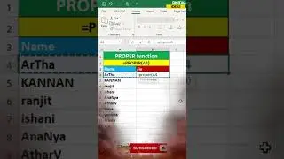 How to Use PROPER Function to Correct Capital Letters in Excel | Excel Tips & Tricks #exceltricks
