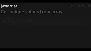 Get unique values from array