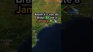 Assim &eacute; o voo do Brasil at&eacute; a Jamaica! 🇯🇲🛩️
