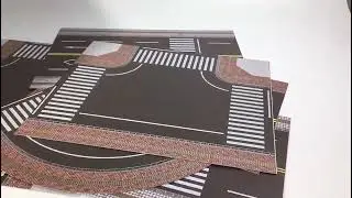 1pc 1/64 Scale Simulation Road Miniature Street Resin DIY Model Making