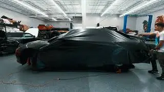 Vinyl wrap installation Maserati