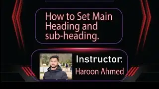 #Ms_word #Heading #Ms_office  How to Set the heading and sub heading.