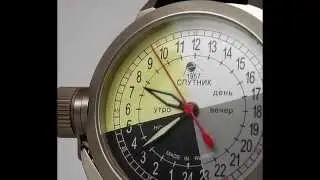 Russian 24-hours mechanical self-winding watch Sputnik1957 4c