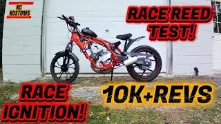Race Reed Test with Race Ignition. #motorizedbicycle #bike #2stroke #engineering #race #bikelover