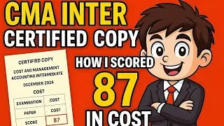 CMA Inter Dec 2024 | My Certified Copy + Study Strategy for 87 Marks in Cost #CMA #Certifiedcopies