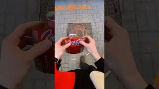Soda Can Imprint of a manhole cover on the street of a medieval town #street #art