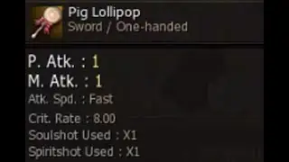 Lineage 2 - Kastia 105 Pig Lollipop f2p gnome barrel solo nomacro