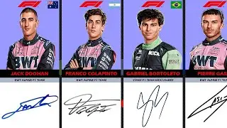 comparison: 2025 Formula 1 driver signatures