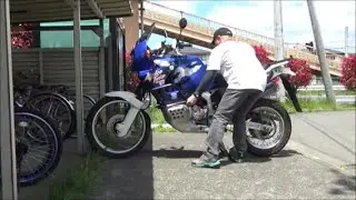 AfricaTwin(XRV750)　Hang the stand