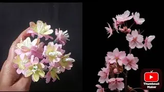 DIY craft for Home decoration | How to make cherry blossom flowers 🌸 just from tissue paper
