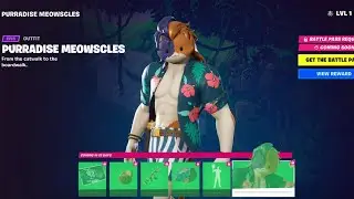 Purradise Meowscles Secret Skin and Items! - Fortnite Chapter 4 Season 3