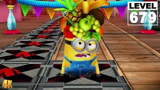 Despicable Me: Minion Rush Super Silly Fun Land LEVEL 679 - Vacationer Minion get 8K Bananas | PC 4K