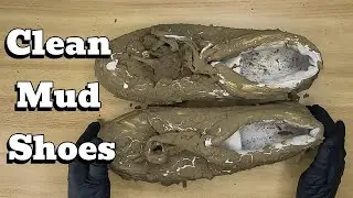 Satisfying ASMR: Cleaning Classic Sport Shoes from Mud &ndash; Relaxing Sounds