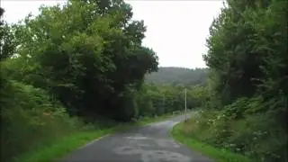 Driving On The D87 Between Tr&eacute;margat & Kergrist-Mo&euml;lou, Cotes d'Armor, Brittany, France