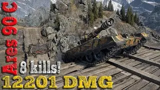 Ares 90 C Ace tanker WoT /  бой на мастера WoT replays