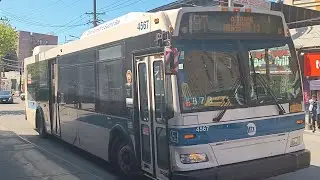 Q97 A train Express Shuttle Bus Ride from Howard Beach JFK to Far Rockaway