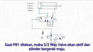 5-Designing indirect control schematic for double acting cylinder