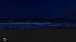 (No Ads) Deep Relaxation Music - Ocean Sounds For Remove Insomnia With A Dark Screen & Rolling Waves