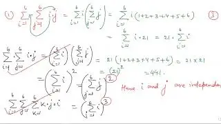 double summation concept and problems.
