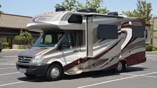 2014-2015 C-class Mercedes Benz Turbo Diesel RV Tour Forest River Solera 24D Review Video Blog