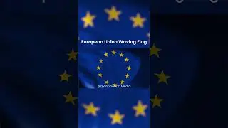 European Union Waving Flag Animation