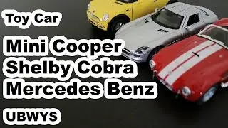 Unboxing + Car Smash Mini Cooper, Shelby Cobra 427 and Mercedes Benz SLS AMG TOY CAR - UBWYS