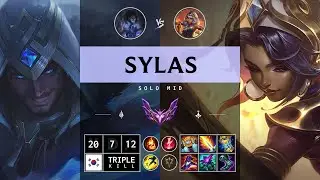 Sylas Mid vs Qiyana: Triple Kill, Unstoppable - KR Master Patch 14.15