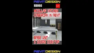 Revit Casework Base Unit 2 Doors Cooktop