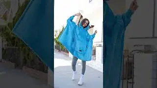 Sherpa wearable blanket poncho for adult