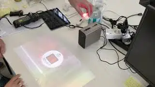 AR button and projector