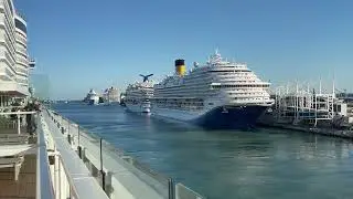 Sailaway past Carnival Venezia- from Celebration, Miami