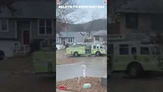 Fire trucks speed along the road to save lives.#ambulance #soultrain #actsofkindness#firefighter
