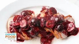 Pork Loin with Figs and Port Sauce | Everyday Food with Sarah Carey