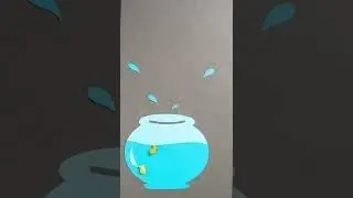 Gold fish in a fish bowl short stop motion animation story