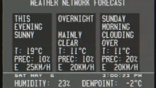 The Weather Network Grande Prairie AB WeatherSTAR 3000 Local forecast May 6 2023