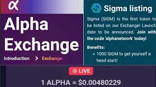 Alpha Network and Sigma Network Alpha Coin And Sigma coin Free Mining Alpha Exchange live Alpha pri
