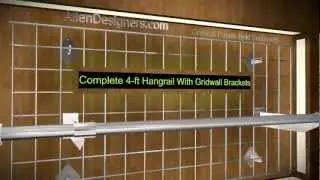 Gridwall Complete 4 ft Hangrail with Brackets.avi