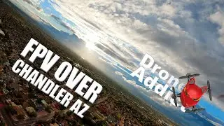 Потрясающий закат FPV над Чендлером, Аризона