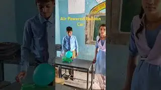 Air powered Balloon car science project #shorts #science #ytshorts