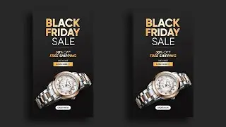 Black Friday post Design In Photoshop | #BlackFriday Sale banner Design