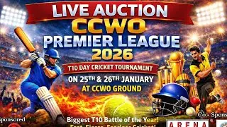 Live CCWO Auction | CCWO Premier League 2026