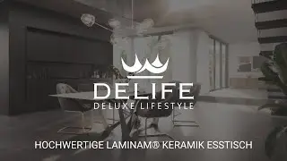 DELIFE EDGE - Hochwertiger Laminam&reg; Keramik Esstisch mit Ausziehfunktion