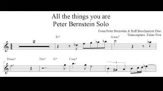 All the things you are - Peter Bernstein transcription
